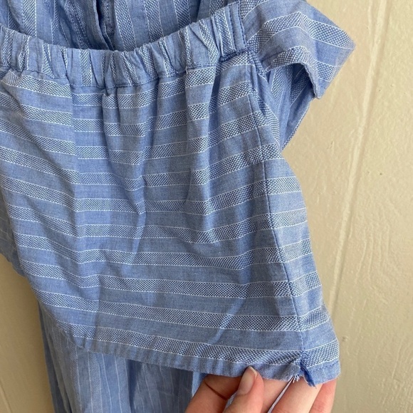 Club Monaco Striped Tie Front Midi Dress Boho Beachy - Picture 13 of 14